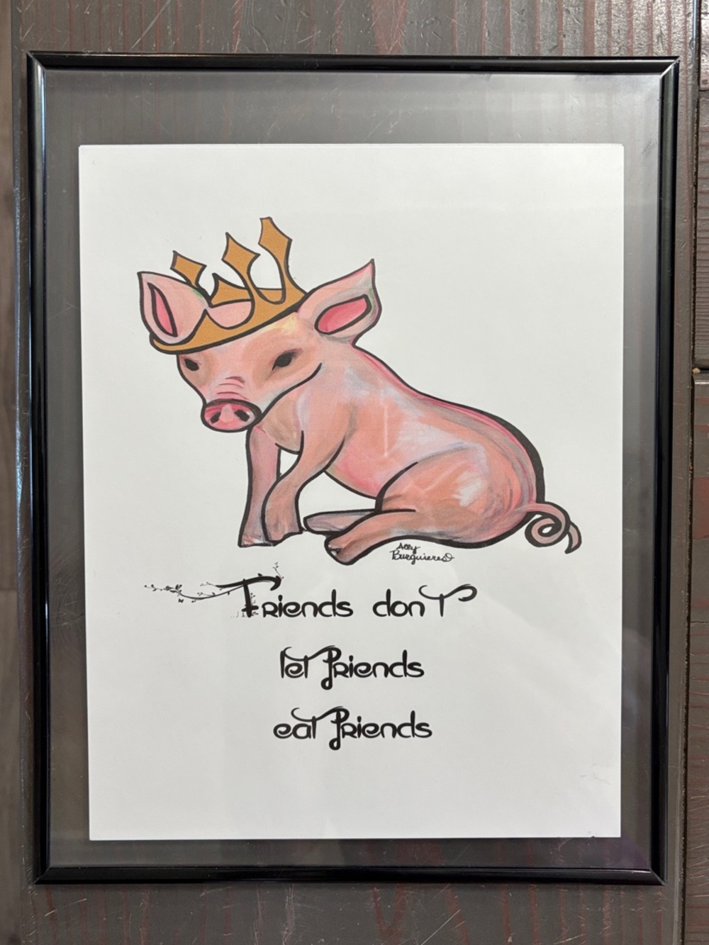 Ally Burguieres Vegan Royal Pig painting